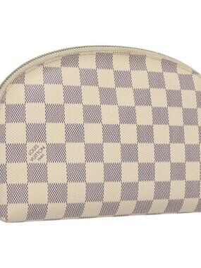 LOUIS VUITTON Damier Azur Pochette Cosmetic GM Pouch N23346 LV Auth 110125V